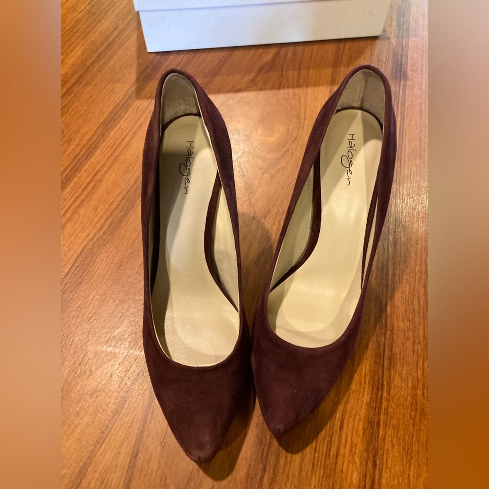 Halogen Burgundy Suede Pumps